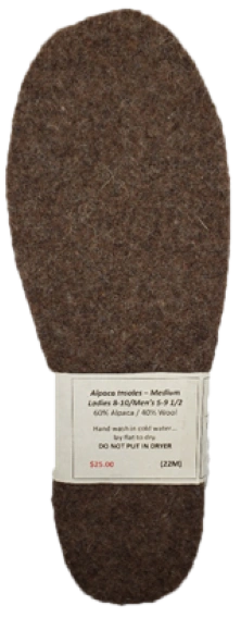 Cozy Alpaca Insoles: Medium Size, 22mm Felted Bliss for Your Feet! Warm & Comfy!