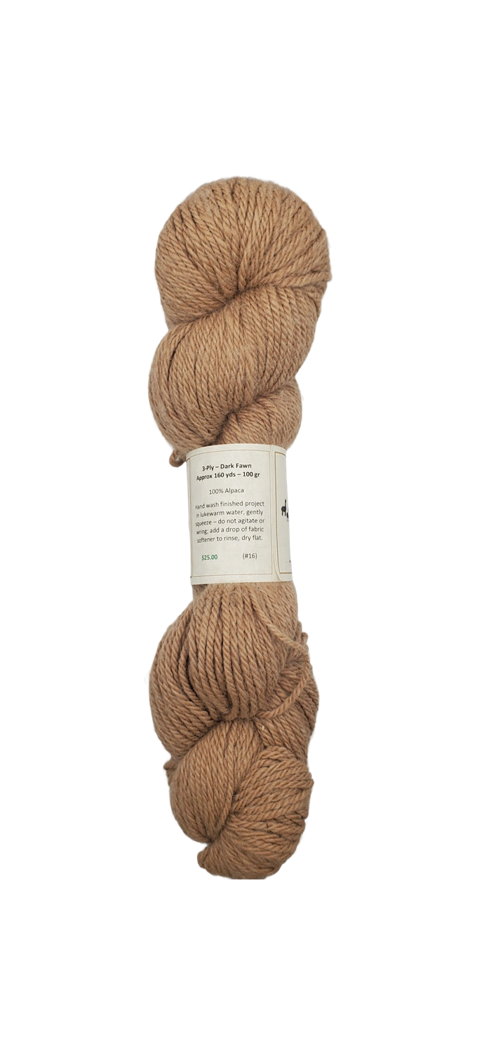 Luxurious Dark Beige Alpaca Yarn – 100% Soft & Cozy (SKU 16)